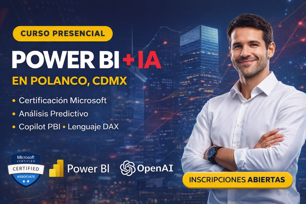 Curso Power BI + IA Presencial en CDMX Polanco